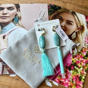 Insley Earring in Gold & Teal Mix by Kendra Scott